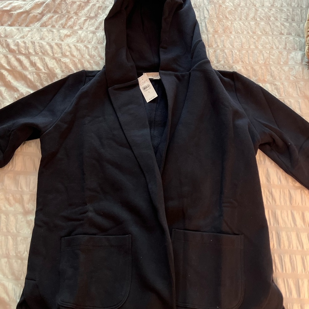 Navy Blue Hoodie Sweater with Pockets